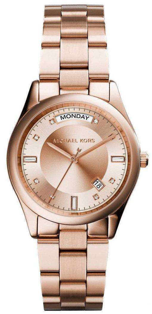 Michael Kors Colette Crystals Rose Gold Dial MK6071 Womens Watch
