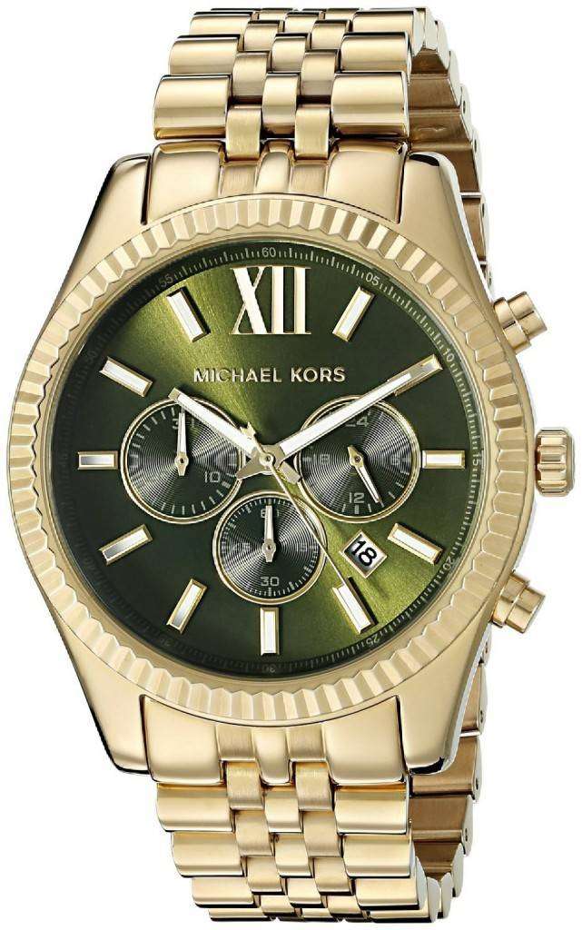 Michael Kors Lexington Chronograph Green Dial MK8446 Men's Watch ...