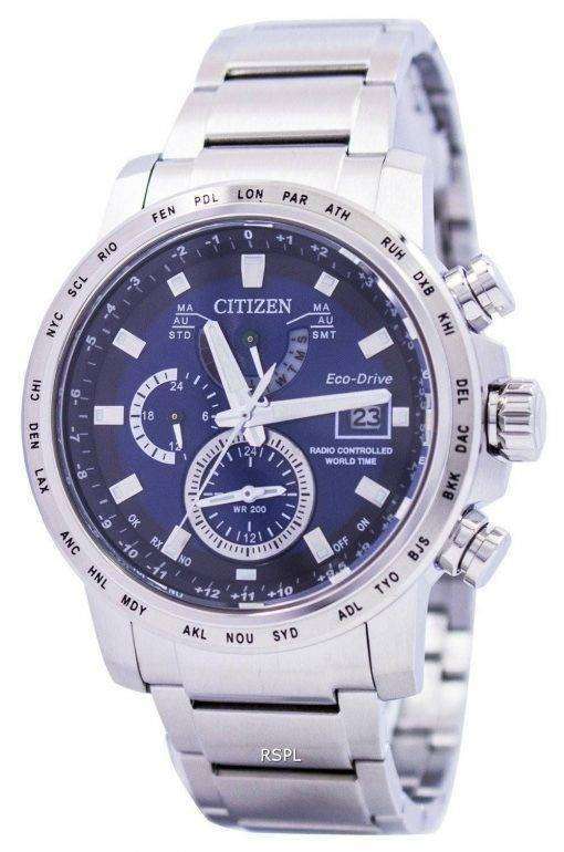 Citizen Eco-Drive Atomic Radio Controlled World Time AT9070-51L Mens Watch