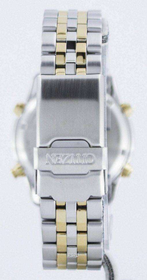 Citizen Navihawk Pilot Style Quartz Chronograph Analog Digital World Time JN0124-84E Mens Watch