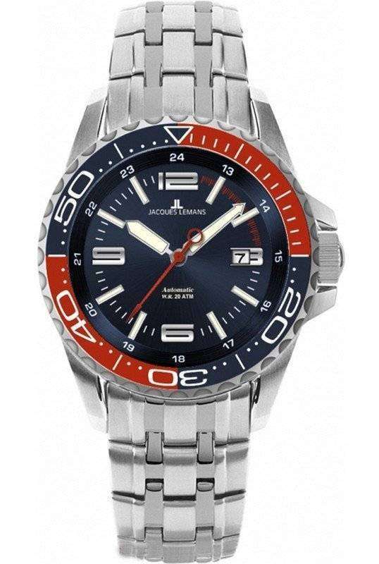 Jacques Lemans Liverpool Diver Automatic 1-1353F Men's Watch ...