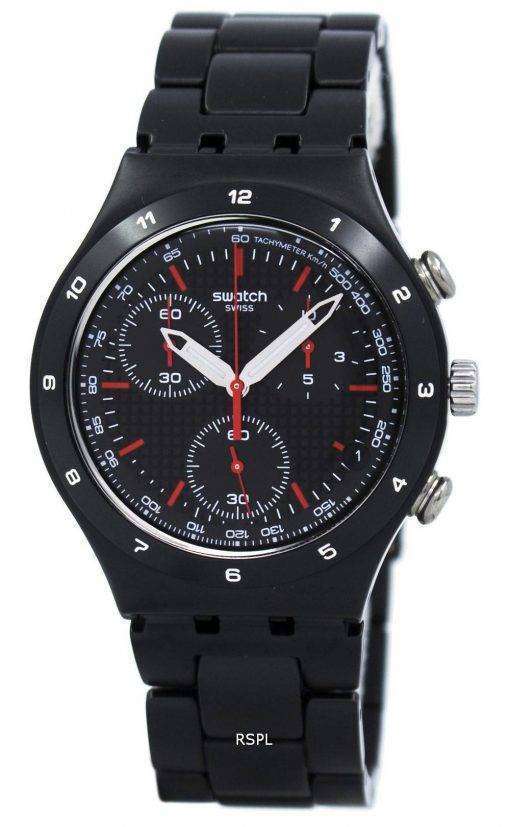 Swatch Irony Black Coated Chorongraph Quartz YCB4019AG Unisex Watch