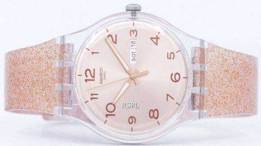 Swatch Originals Pink Glistar Quartz SUOK703 Unisex Watch