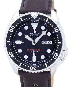 Seiko Automatic Diver's Ratio Dark Brown Leather SKX007J1-LS11 200M Men's Watch