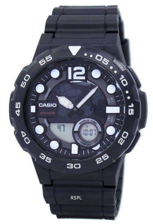 Casio World Time Alarm Analog Digital AEQ-100W-1AV Men's Watch