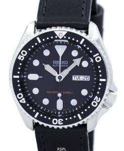 Seiko Automatic Diver's 200M Ratio Black Leather SKX007K1-LS8 Men's Watch