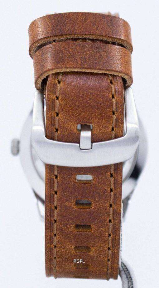 Seiko 5 Sports Automatic Japan Made Ratio Brown Leather SNZG15J1-LS9 Men's Watch