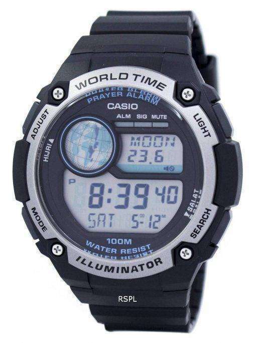 Casio Youth Illuminator World Time Digital CPA-100-1AV CPA100-1AV Men's Watch