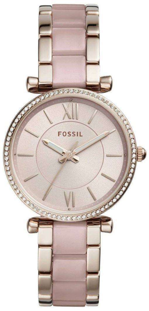 Fossil Carlie Quartz Diamond Accent ES4346 Women's Watch
