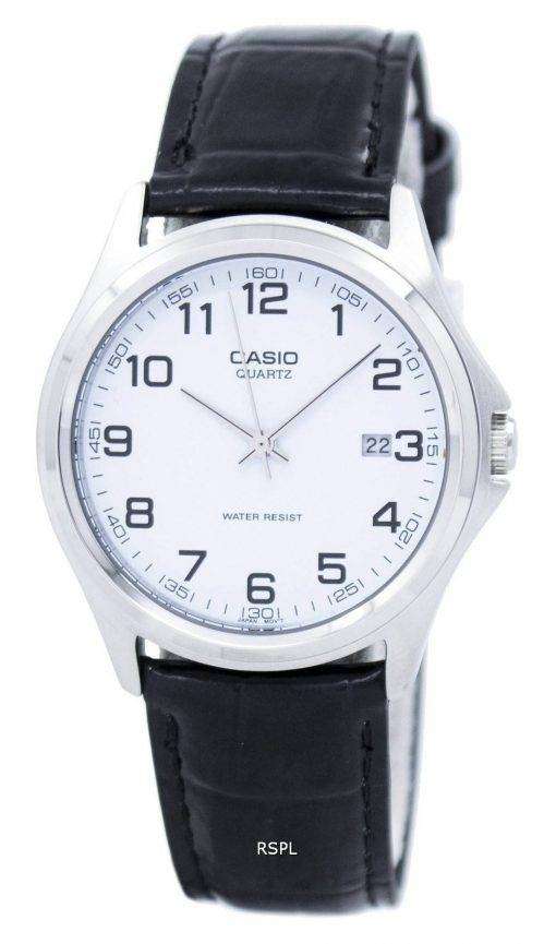 Casio Quartz Analog White Dial Black Leather MTP-1183E-7BDF MTP-1183E-7B Mens Watch