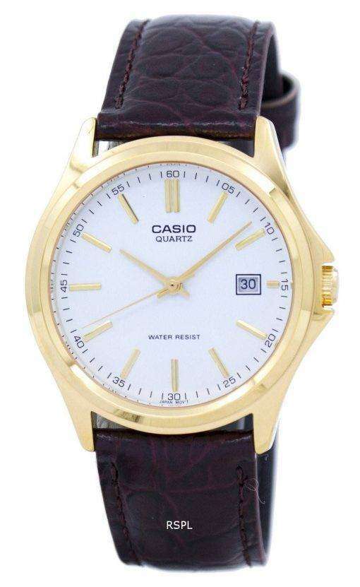Casio Quartz Analog White Dial Gold Tone MTP-1183Q-7ADF MTP-1183Q-7A Mens Watch