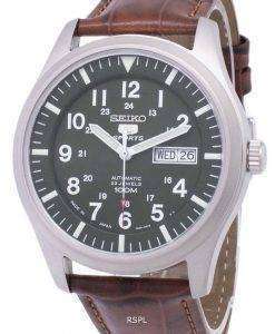 Seiko 5 Sports Automatic Japan Made Ratio Brown Leather SNZG09J1-LS7 Men's Watch