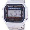 Casio Digital Alarm Chrono Stainless Steel A168WA-1WDF A168WA-1W Unisex Watch