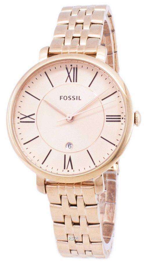 Fossil Jacqueline Rose Gold-Tone Analog ES3435 Womens Watch