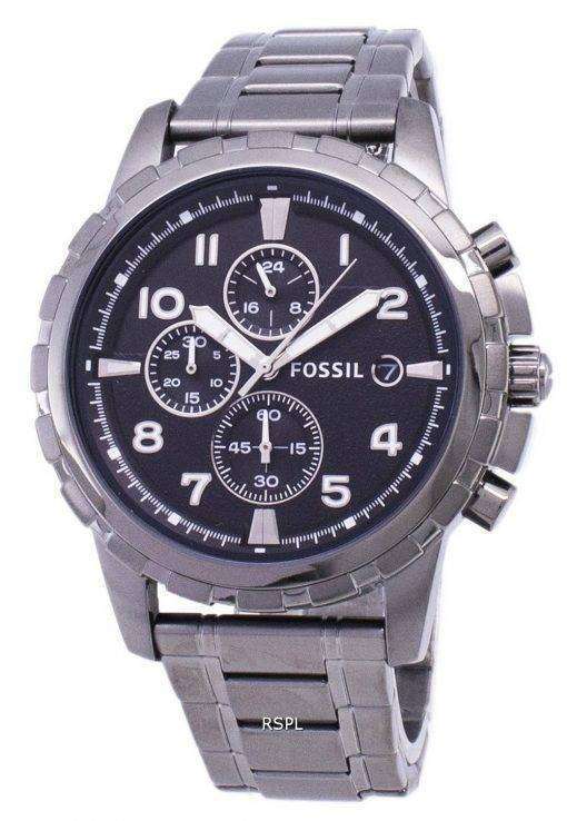 Fossil Dean Chronograph Smoke Grey Ion Plated FS4721 Mens Watch