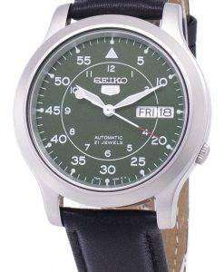 Seiko 5 Military SNK805K2-SS3 Automatic Black Leather Strap Men's Watch