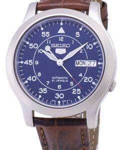 Seiko 5 Military SNK807K2-SS2 Automatic Brown Leather Strap Men's Watch