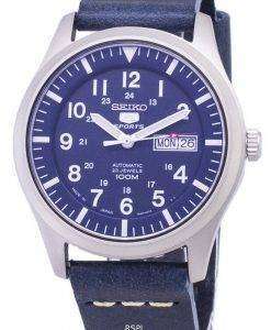 Seiko 5 Sports SNZG11J1-LS15 Automatic Dark Blue Leather Strap Men's Watch