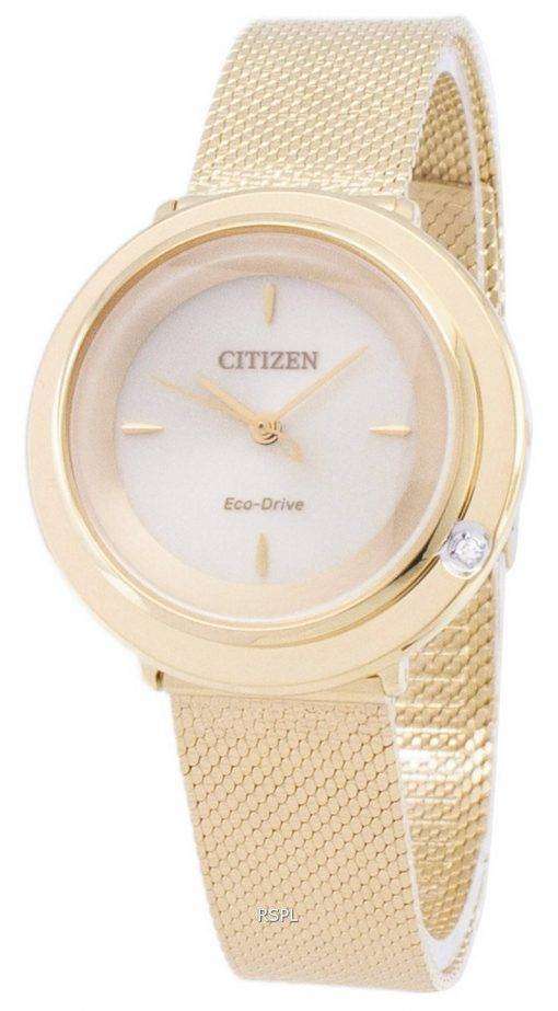 Citizen L Eco-Drive EM0642-87P Analog Diamond Accents Women's Watch