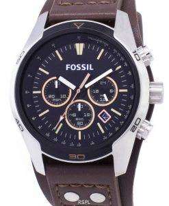 Fossil Coachman Chronograph Black Dial Brown Leather CH2891 Mens Watch