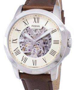 Fossil Grant Automatic Beige Skeleton Dial ME3099 Mens Watch