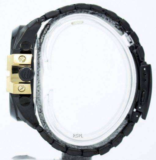 Diesel Mega Chief Quartz Chronograph Black Dial Black IP DZ4338 Mens Watch