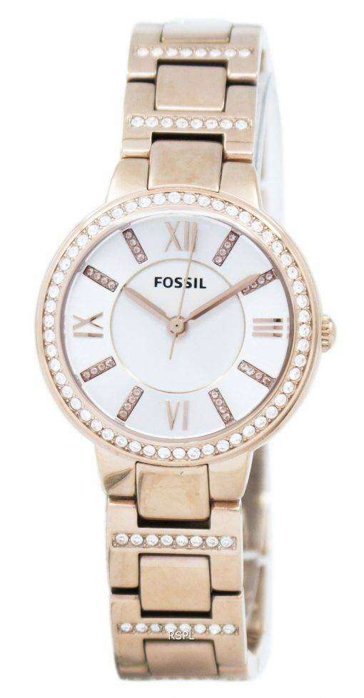 Fossil Virginia Three-Hand Crystal Gold Tone ES3284 Womens Watch