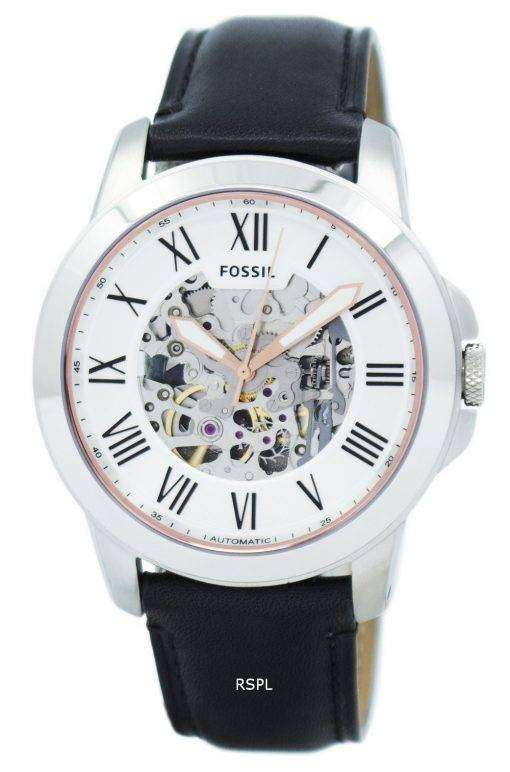 Fossil Grant Automatic Silver Skeleton Dial ME3101 Mens Watch