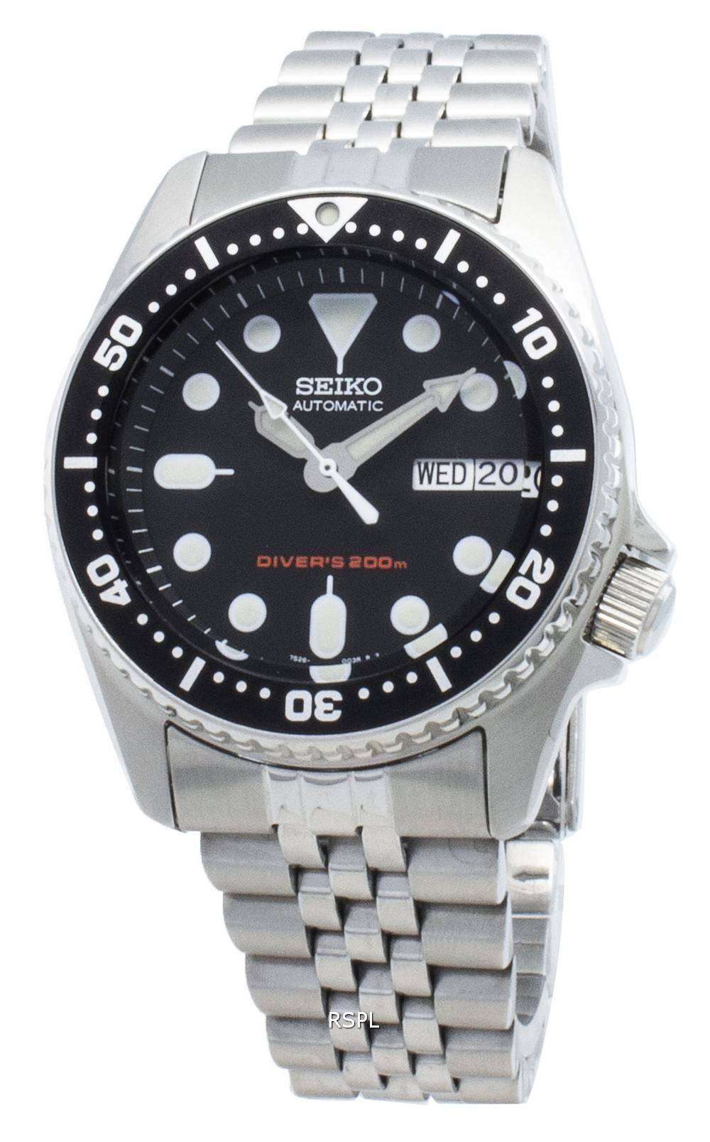 Refurbished Seiko Automatic SKX013 SKX013K2 SKX013K Scuba Divers 21 Jewels 200M Men's Watch