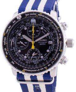 Seiko Pilot's Flight SNA411P1-VAR-NATO2 Quartz Chronograph 200M Men's Watch