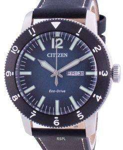 Citizen Blue Dial Calf Leather Eco-Drive AW0077-19L 100M Men's Watch