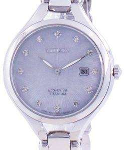 Citizen Super Titanium Diamond Accents Eco-Drive EW2560-86D Women's Watch