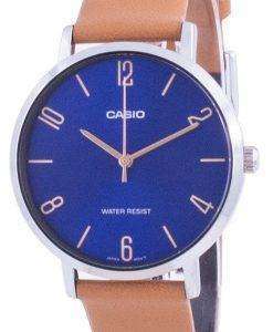Casio Blue Dial Leather Strap Quartz LTP-VT01L-2B2 LTPVT01L-2B2 Women's Watch