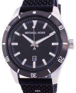 Michael Kors Layton Black Dial Silicone Strap Quartz MK8819 Men's Watch