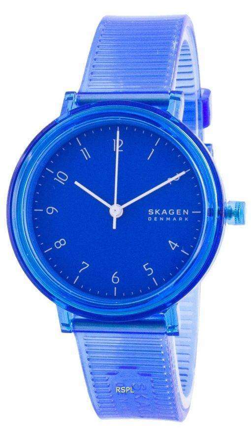 Skagen Aaren Blue Dial Polyurethane Strap Quartz SKW2855 Women's Watch