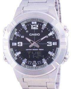 Casio Analog Digital World Time Stainless Steel AMW-870D-1A AMW870D-1 Mens Watch