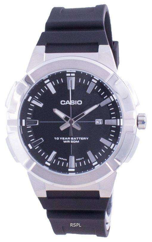 Casio Analog Black Dial Resin Strap MTP-E172-1A MTPE172-1 Mens Watch