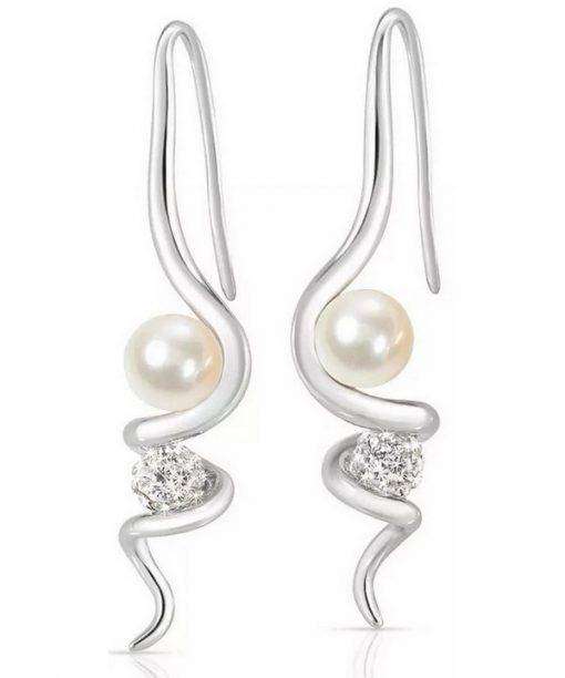 Morellato Luminosa Stainless Steel Cultured Pearl SAET12 Womens Drops Earrings