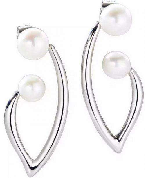 Morellato Foglie Stainless Steel Cultured Pearl SAKH16 Womens Earrings