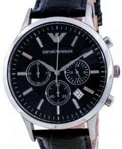 Emporio Armani Renato Classic Chronograph Quartz Black Dial AR2447 Men's Watch