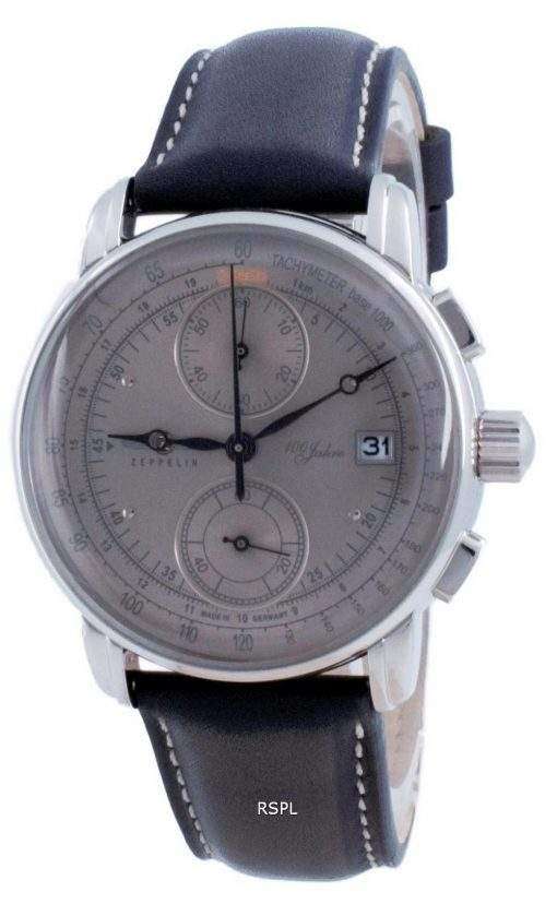 Zeppelin 100 Jahre Chronograph Grey Dial Quartz 8670-0 86700 Men's Watch