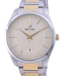 Westar Champagne Dial Two Tone Stainless Steel Quartz 50213 CBN 102 Men's Watch