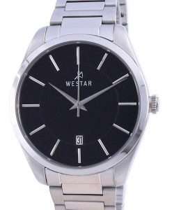 Westar Black Dial Stainless Steel Quartz 50213 STN 103 Men's Watch