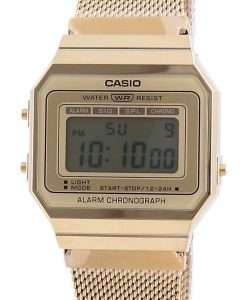 Casio Youth Vintage Gold Tone Stainless Steel Digital A700WMG-9A Unisex Watch