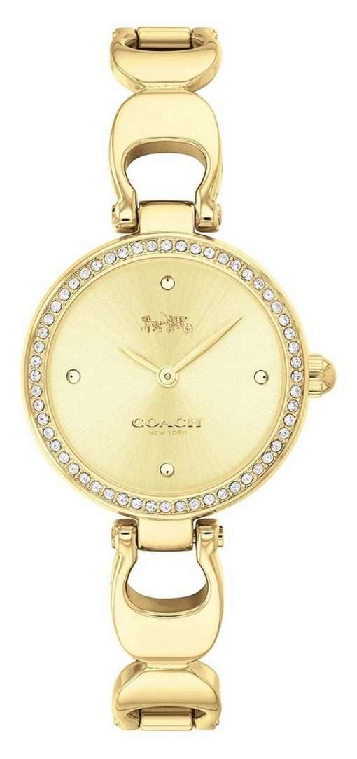 Coach Park Sig C Crystal Accents Gold Tone Stainless Steel Quartz 14503171 Womens Watch