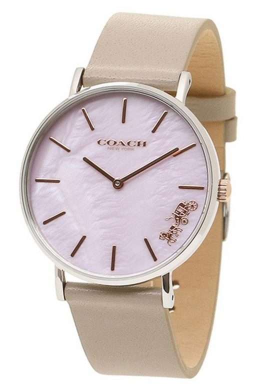 Coach Perry Lilac Mother of Pearl Dial Leather Strap Quartz 14503245 Womens Watch