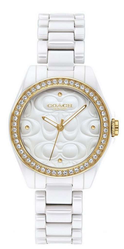 Coach Astor White Dial Crystal Accents Quartz 14503254 Womens Watch
