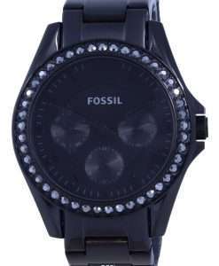 Fossil Riley Multifunction Black Dial Stainless Steel Quartz ES4519 Womens Watch