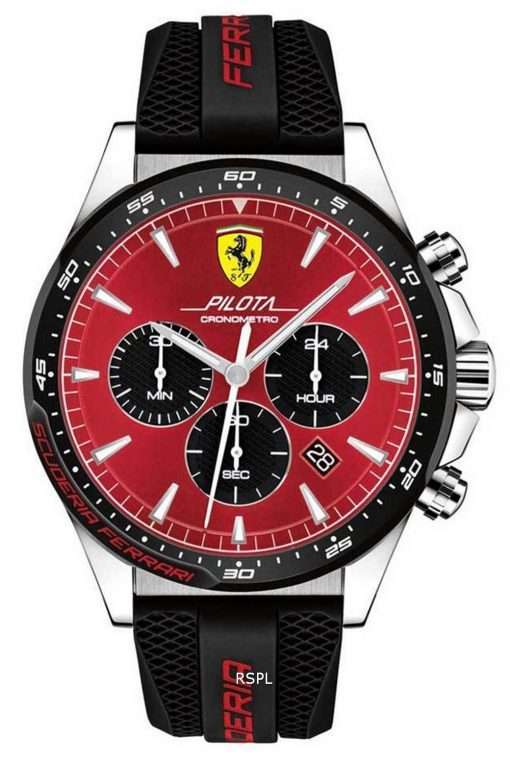 Ferrari Scuderia Pilota Chronograph Quartz 0830595 Mens Watch
