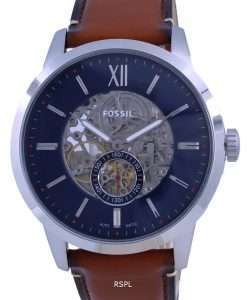 Fossil Townsman Skeleton Dial Leather Automatic ME3154 Mens Watch